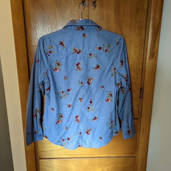 Corduroy Petite Floral Button Down - Picture 2 of 6